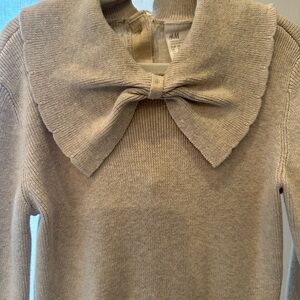 Toddler knitted bow dress